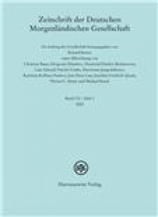 Zeitschrift Der Deutschen Morgenlandischen Gesellschaft