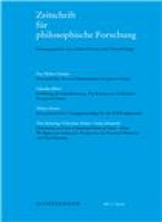 Zeitschrift Fur Philosophische Forschung