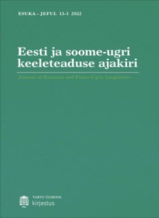 Eesti Ja Soome-ugri Keeleteaduse Ajakiri-journal Of Estonian And Finno-ugric Lin
