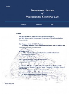 Manchester Journal Of International Economic Law