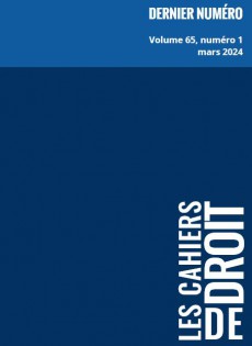 Cahiers De Droit